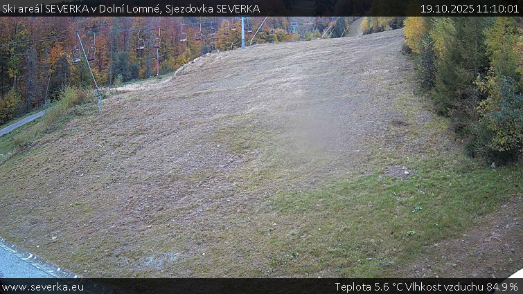 Ski areál SEVERKA v Dolní Lomné - Sjezdovka SEVERKA - 19.10.2025 v 11:10 Ski areál SEVERKA v Dolní Lomné - Sjezdovka SEVERKA - 19.10.2025 v 11:10