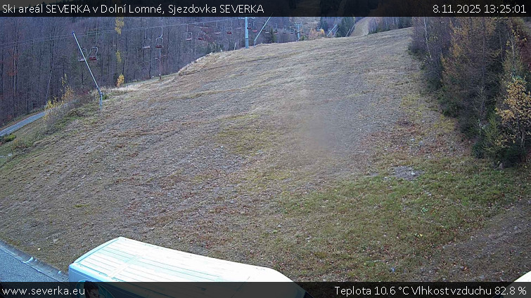 Ski areál SEVERKA v Dolní Lomné - Sjezdovka SEVERKA - 8.11.2025 v 13:25