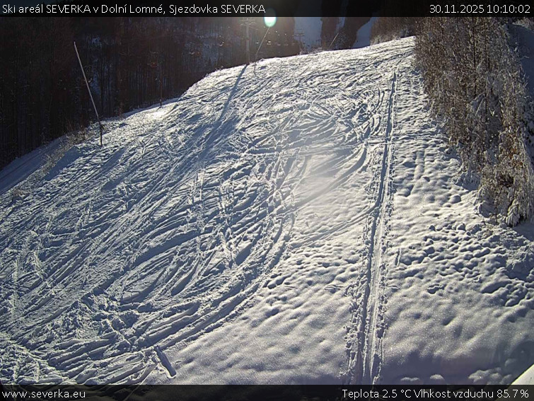 Ski areál SEVERKA v Dolní Lomné - Sjezdovka SEVERKA - 30.11.2025 v 10:10