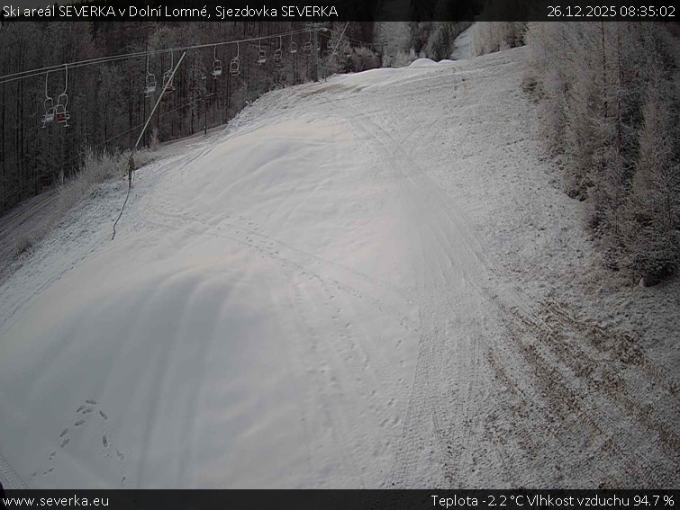 Ski areál SEVERKA v Dolní Lomné - Sjezdovka SEVERKA - 26.12.2025 v 08:35