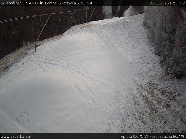 Ski areál SEVERKA v Dolní Lomné - Sjezdovka SEVERKA - 26.12.2025 v 12:25