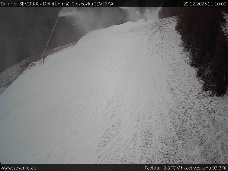 Ski areál SEVERKA v Dolní Lomné - Sjezdovka SEVERKA - 29.12.2025 v 11:10