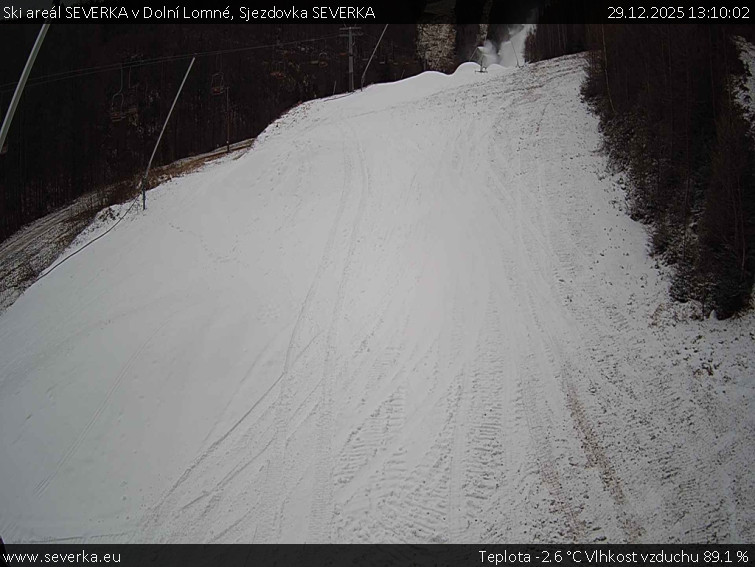 Ski areál SEVERKA v Dolní Lomné - Sjezdovka SEVERKA - 29.12.2025 v 13:10