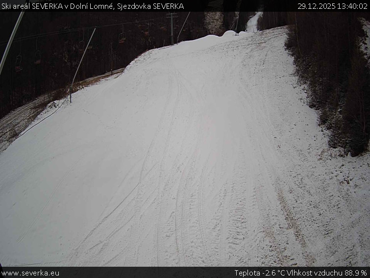 Ski areál SEVERKA v Dolní Lomné - Sjezdovka SEVERKA - 29.12.2025 v 13:40