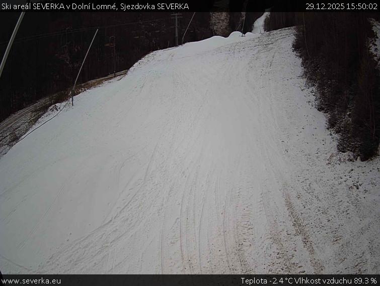 Ski areál SEVERKA v Dolní Lomné - Sjezdovka SEVERKA - 29.12.2025 v 15:50