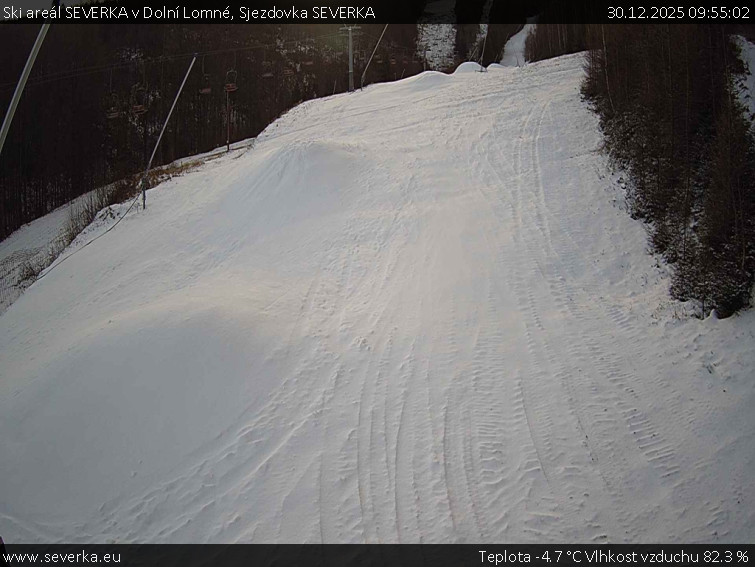 Ski areál SEVERKA v Dolní Lomné - Sjezdovka SEVERKA - 30.12.2025 v 09:55