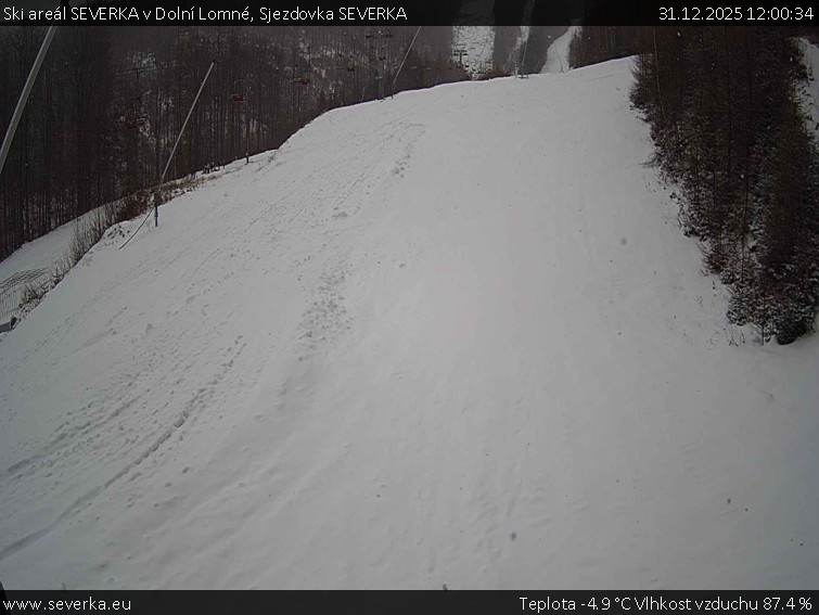 Ski areál SEVERKA v Dolní Lomné - Sjezdovka SEVERKA - 31.12.2025 v 12:00