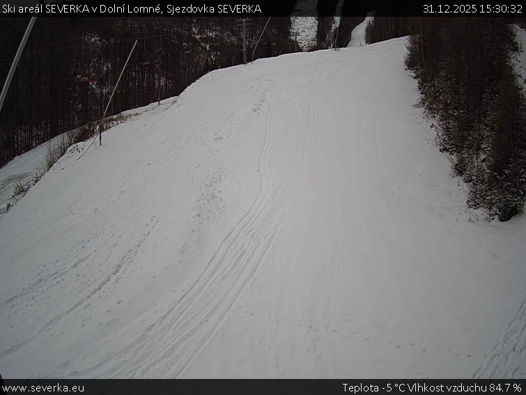 Ski areál SEVERKA v Dolní Lomné - Sjezdovka SEVERKA - 31.12.2025 v 15:30