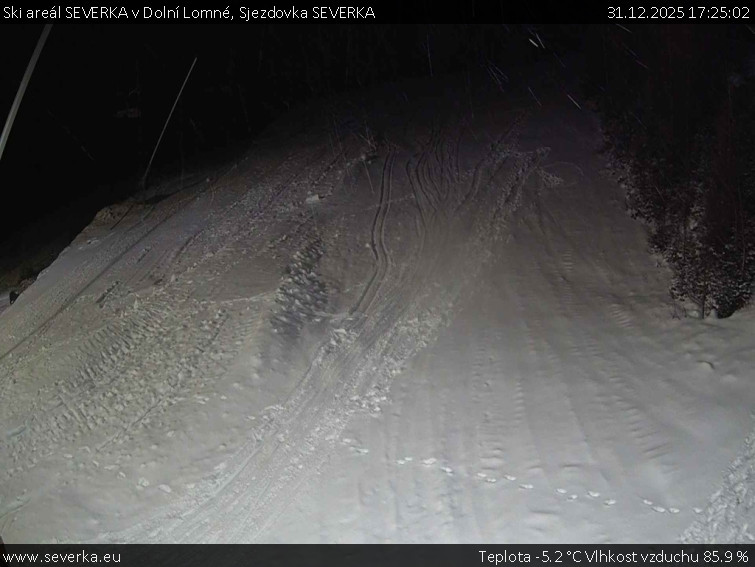 Ski areál SEVERKA v Dolní Lomné - Sjezdovka SEVERKA - 31.12.2025 v 17:25