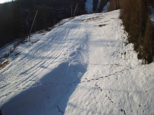 Ski areál SEVERKA v Dolní Lomné - Sjezdovka SEVERKA - 3.4.2026 v 07:55