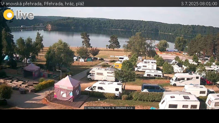 Vranovská přehrada - Přehrada, hráz, pláž - 3.7.2025 v 08:01