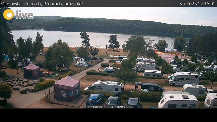 Vranovská přehrada - Přehrada, hráz, pláž - 3.7.2025 v 12:15