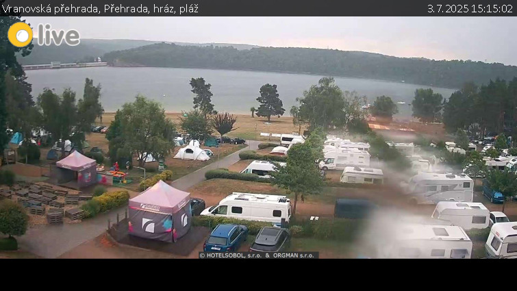 Vranovská přehrada - Přehrada, hráz, pláž - 3.7.2025 v 15:15