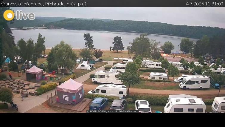 Vranovská přehrada - Přehrada, hráz, pláž - 4.7.2025 v 11:31 Vranovská přehrada - Přehrada, hráz, pláž - 4.7.2025 v 11:31