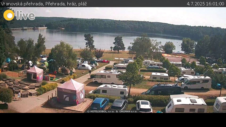 Vranovská přehrada - Přehrada, hráz, pláž - 4.7.2025 v 16:01 Vranovská přehrada - Přehrada, hráz, pláž - 4.7.2025 v 16:01