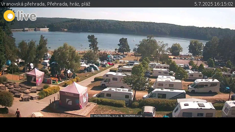 Vranovská přehrada - Přehrada, hráz, pláž - 5.7.2025 v 16:15 Vranovská přehrada - Přehrada, hráz, pláž - 5.7.2025 v 16:15