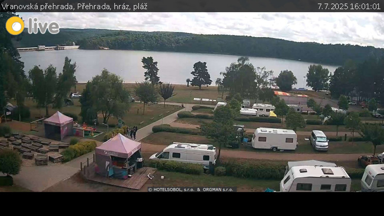 Vranovská přehrada - Přehrada, hráz, pláž - 7.7.2025 v 16:01 Vranovská přehrada - Přehrada, hráz, pláž - 7.7.2025 v 16:01