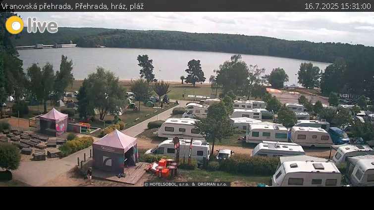 Vranovská přehrada - Přehrada, hráz, pláž - 16.7.2025 v 15:31 Vranovská přehrada - Přehrada, hráz, pláž - 16.7.2025 v 15:31
