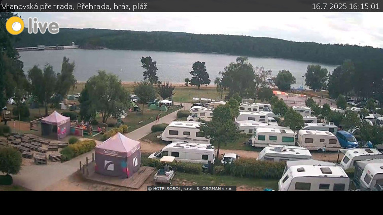 Vranovská přehrada - Přehrada, hráz, pláž - 16.7.2025 v 16:15 Vranovská přehrada - Přehrada, hráz, pláž - 16.7.2025 v 16:15
