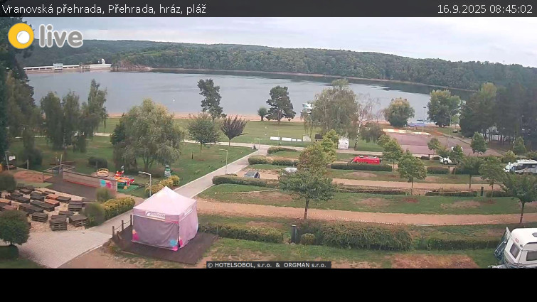 Vranovská přehrada - Přehrada, hráz, pláž - 16.9.2025 v 08:45 Vranovská přehrada - Přehrada, hráz, pláž - 16.9.2025 v 08:45