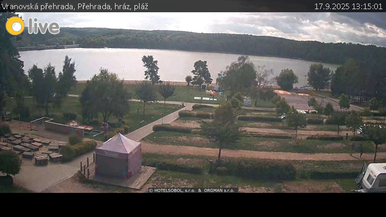 Vranovská přehrada - Přehrada, hráz, pláž - 17.9.2025 v 13:15 Vranovská přehrada - Přehrada, hráz, pláž - 17.9.2025 v 13:15