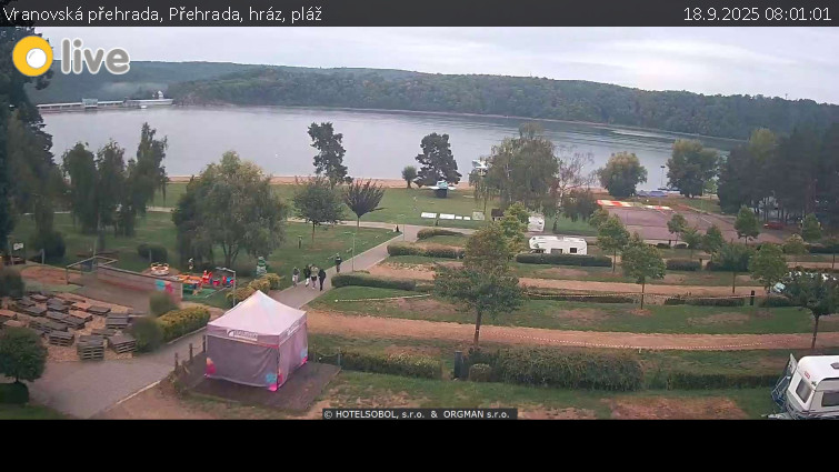 Vranovská přehrada - Přehrada, hráz, pláž - 18.9.2025 v 08:01