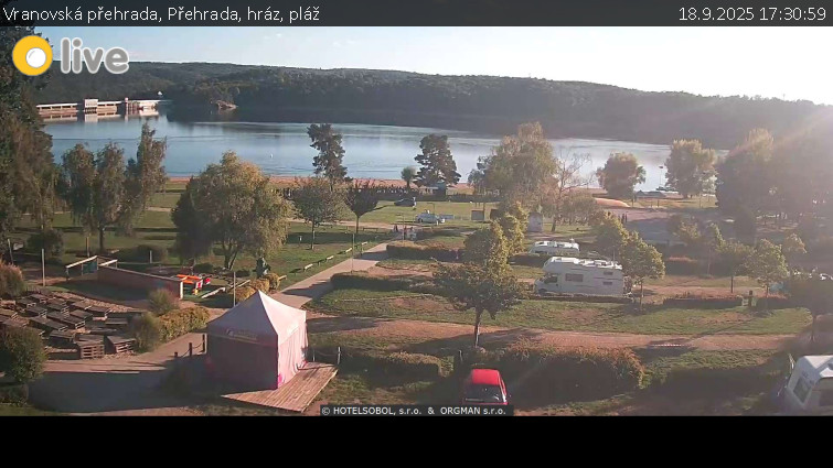 Vranovská přehrada - Přehrada, hráz, pláž - 18.9.2025 v 17:30