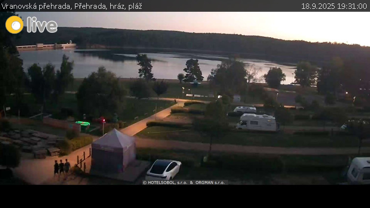 Vranovská přehrada - Přehrada, hráz, pláž - 18.9.2025 v 19:31
