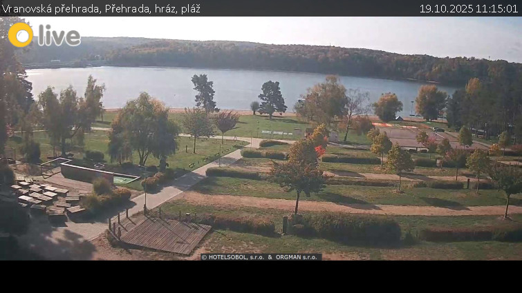 Vranovská přehrada - Přehrada, hráz, pláž - 19.10.2025 v 11:15 Vranovská přehrada - Přehrada, hráz, pláž - 19.10.2025 v 11:15