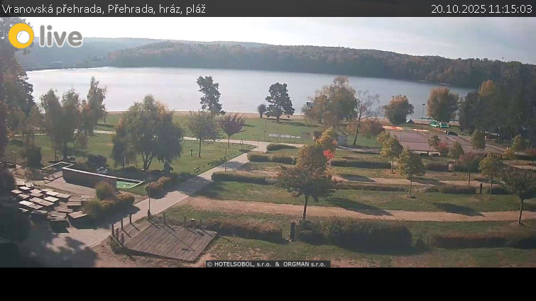 Vranovská přehrada - Přehrada, hráz, pláž - 20.10.2025 v 11:15 Vranovská přehrada - Přehrada, hráz, pláž - 20.10.2025 v 11:15