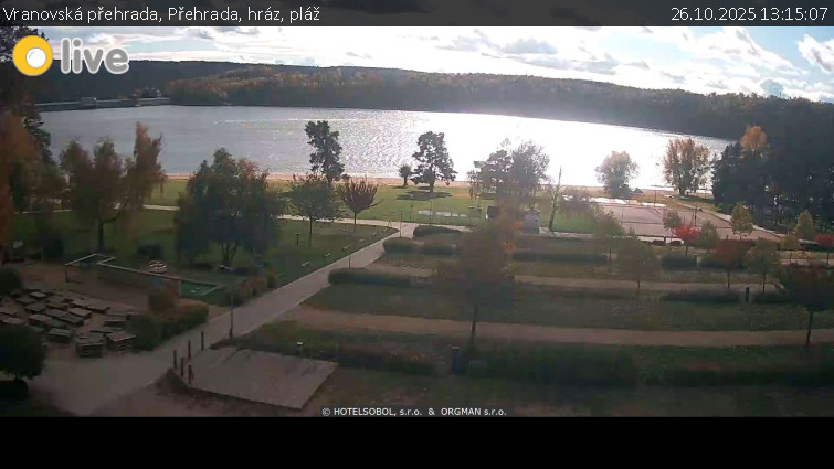 Vranovská přehrada - Přehrada, hráz, pláž - 26.10.2025 v 13:15 Vranovská přehrada - Přehrada, hráz, pláž - 26.10.2025 v 13:15