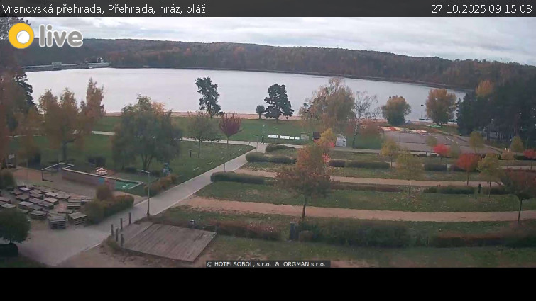 Vranovská přehrada - Přehrada, hráz, pláž - 27.10.2025 v 09:15 Vranovská přehrada - Přehrada, hráz, pláž - 27.10.2025 v 09:15