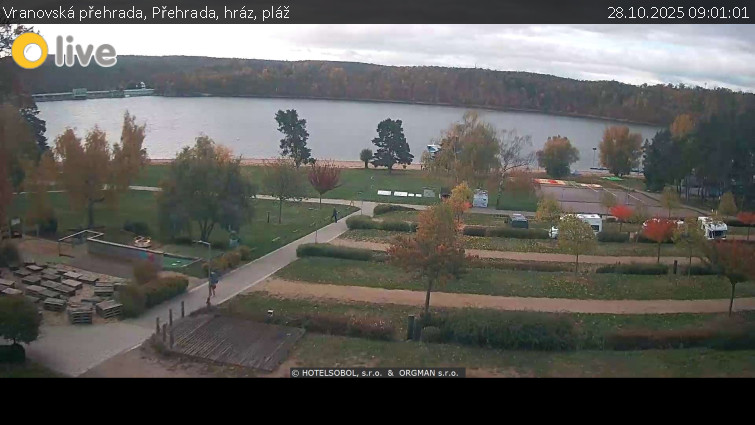 Vranovská přehrada - Přehrada, hráz, pláž - 28.10.2025 v 09:01 Vranovská přehrada - Přehrada, hráz, pláž - 28.10.2025 v 09:01