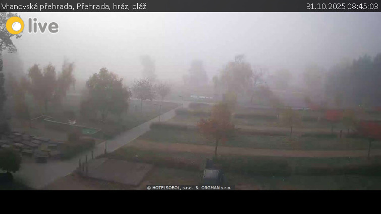 Vranovská přehrada - Přehrada, hráz, pláž - 31.10.2025 v 08:45