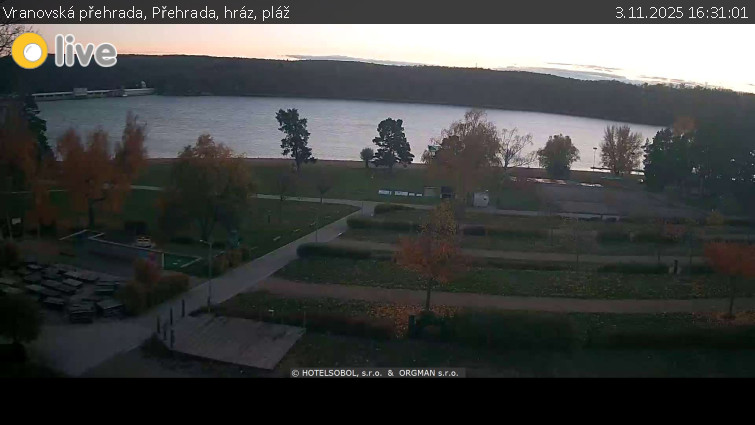 Vranovská přehrada - Přehrada, hráz, pláž - 3.11.2025 v 16:31
