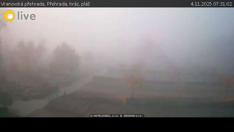 Vranovská přehrada - Přehrada, hráz, pláž - 4.11.2025 v 07:31