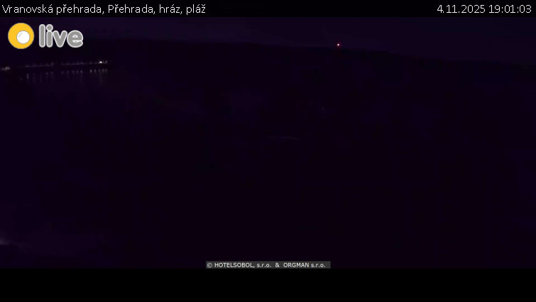 Vranovská přehrada - Přehrada, hráz, pláž - 4.11.2025 v 19:01