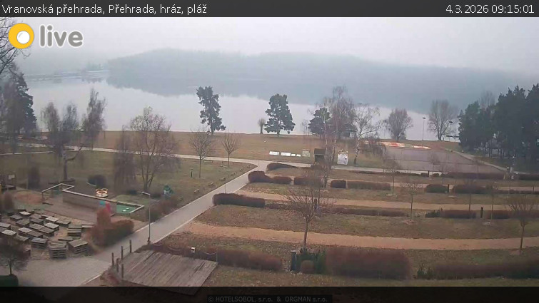 Vranovská přehrada - Přehrada, hráz, pláž - 4.3.2026 v 09:15