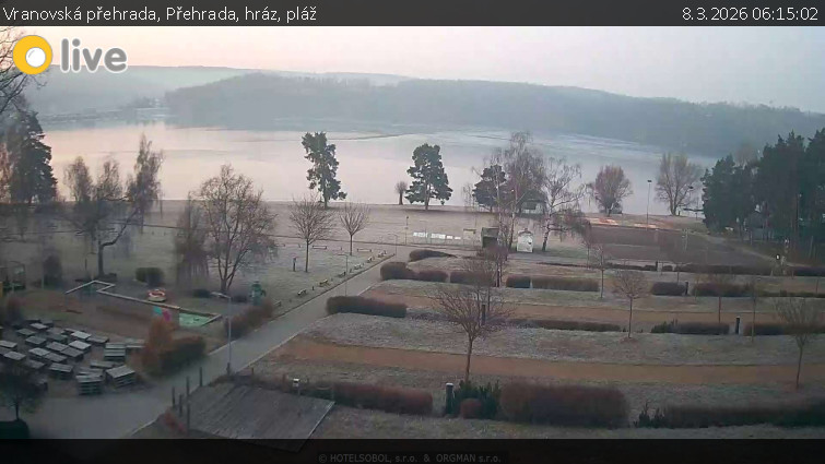 Vranovská přehrada - Přehrada, hráz, pláž - 8.3.2026 v 06:15