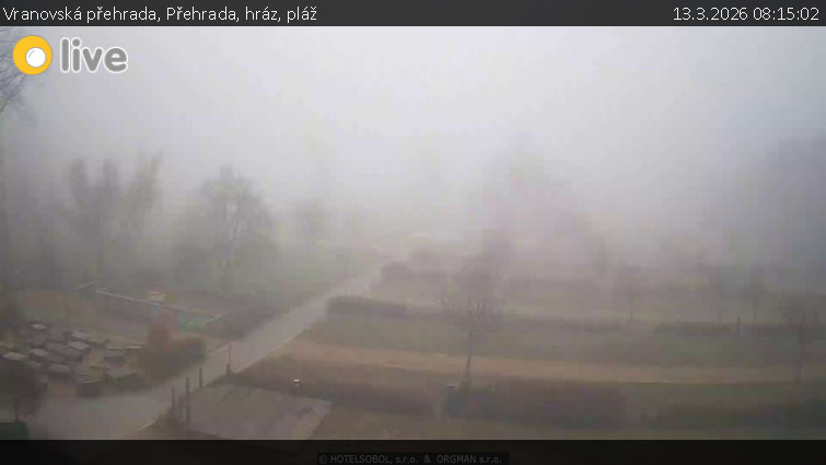 Vranovská přehrada - Přehrada, hráz, pláž - 13.3.2026 v 08:15