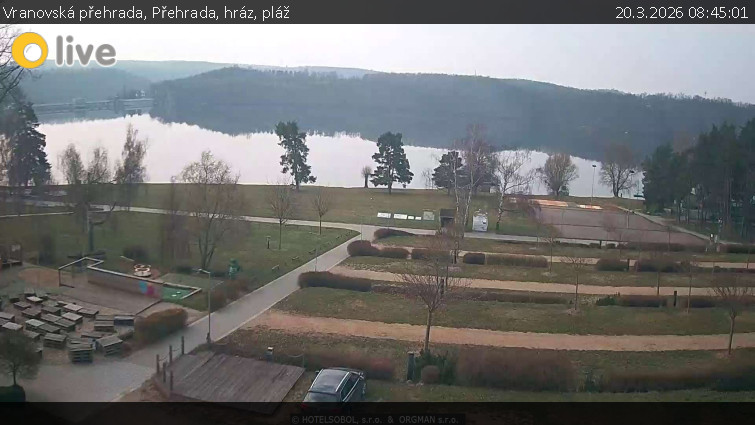Vranovská přehrada - Přehrada, hráz, pláž - 20.3.2026 v 08:45