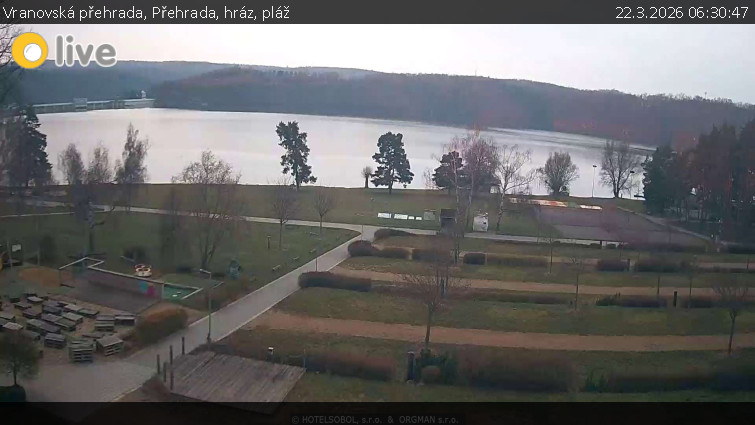 Vranovská přehrada - Přehrada, hráz, pláž - 22.3.2026 v 06:30
