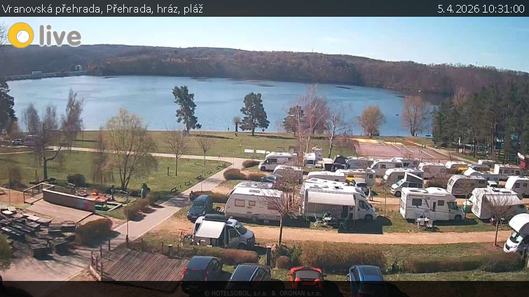 Vranovská přehrada - Přehrada, hráz, pláž - 5.4.2026 v 10:31