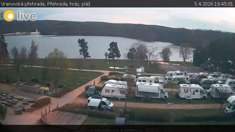 Vranovská přehrada - Přehrada, hráz, pláž - 5.4.2026 v 19:45