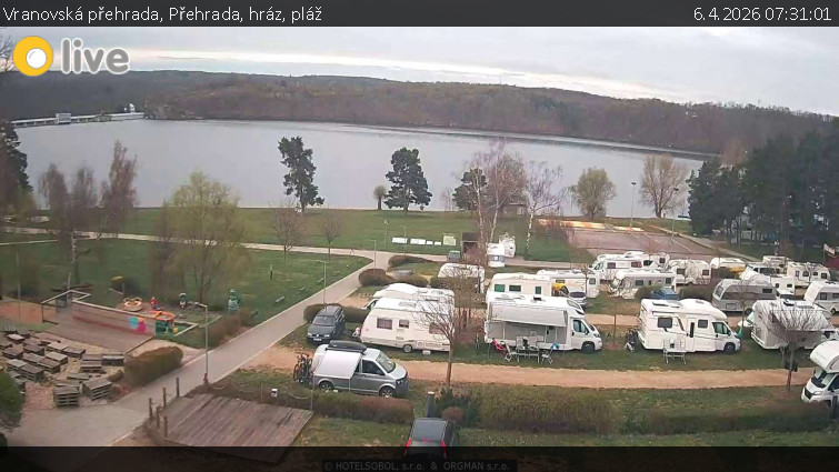 Vranovská přehrada - Přehrada, hráz, pláž - 6.4.2026 v 07:31