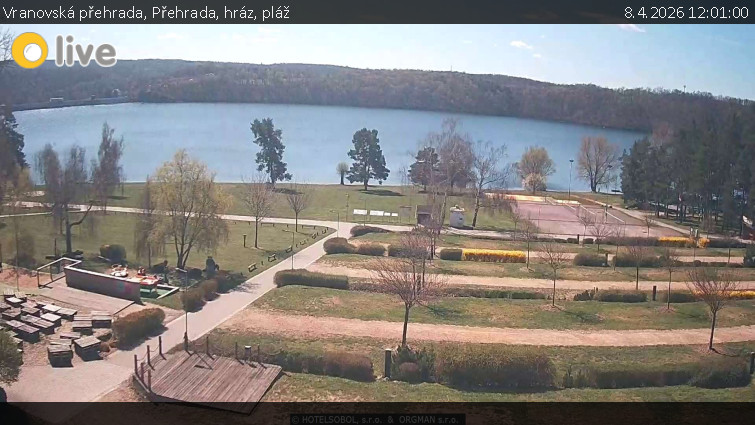 Vranovská přehrada - Přehrada, hráz, pláž - 8.4.2026 v 12:01
