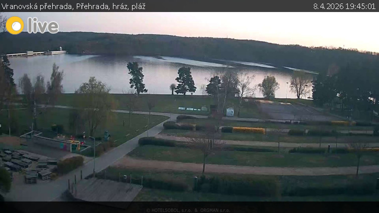 Vranovská přehrada - Přehrada, hráz, pláž - 8.4.2026 v 19:45