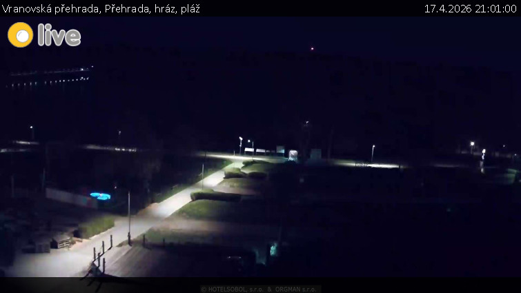 Vranovská přehrada - Přehrada, hráz, pláž - 17.4.2026 v 21:01