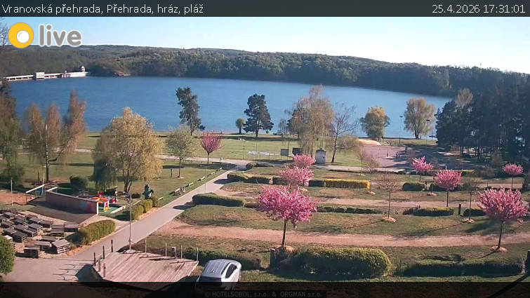 Vranovská přehrada - Přehrada, hráz, pláž - 25.4.2026 v 17:31