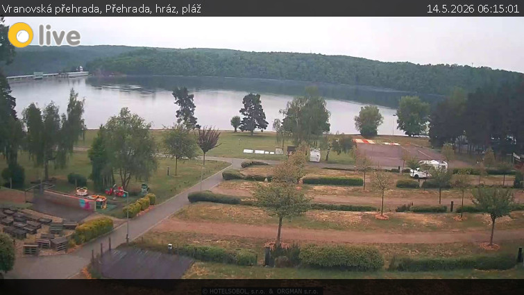 Vranovská přehrada - Přehrada, hráz, pláž - 14.5.2026 v 06:15